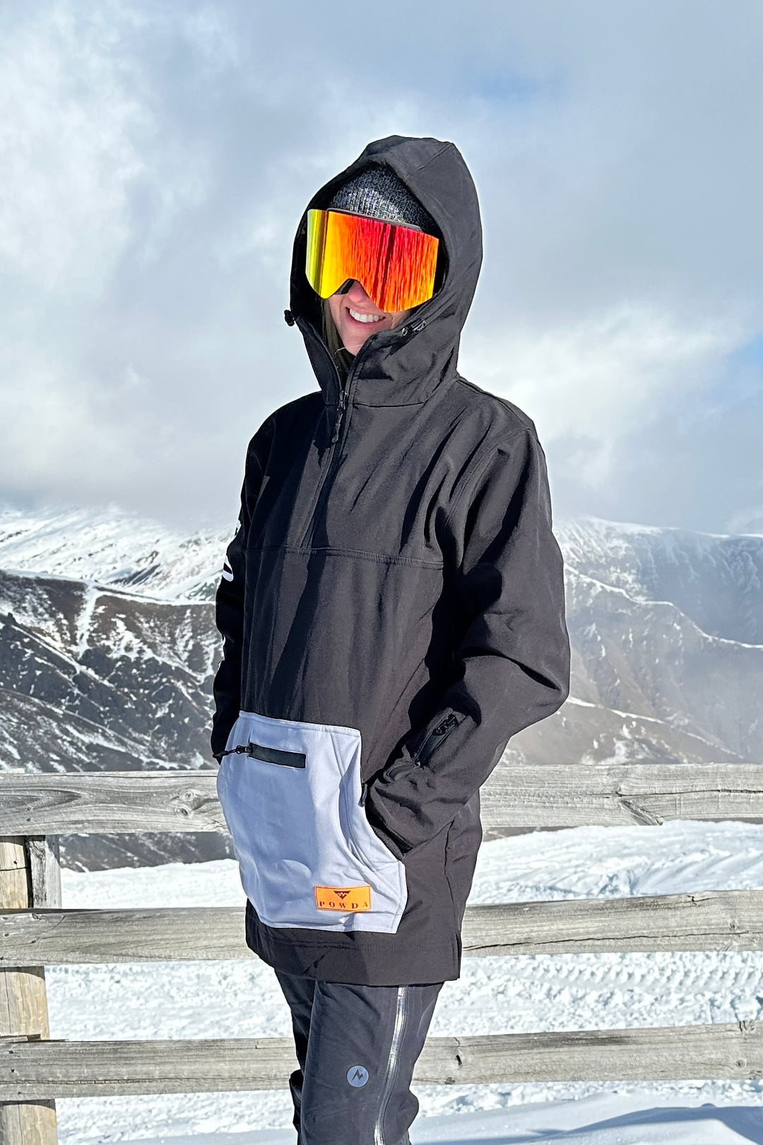 POWDA 10K Anorak Snow Jacket Black/Grey