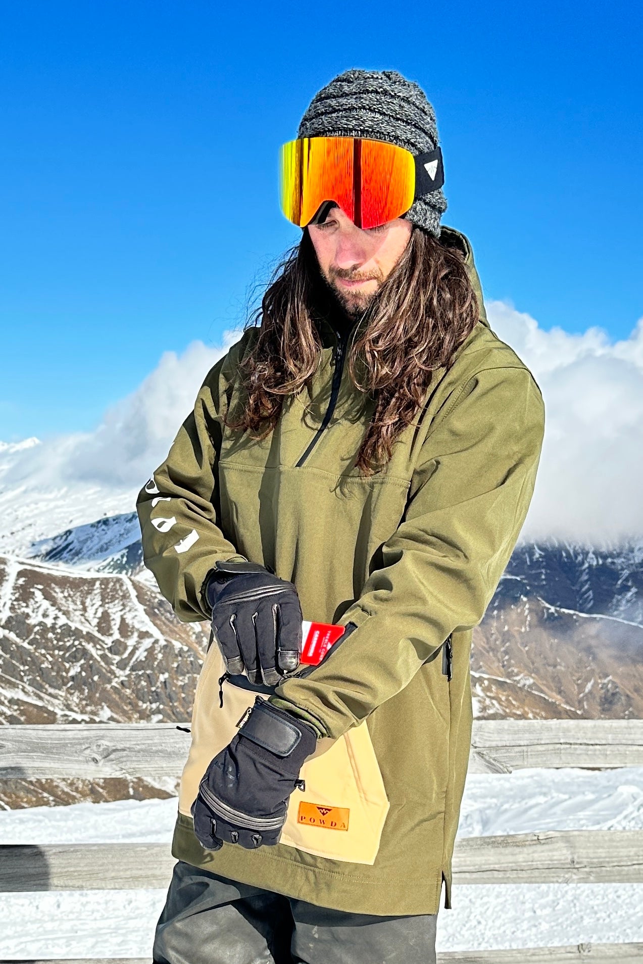 Tan snowboard shop jacket